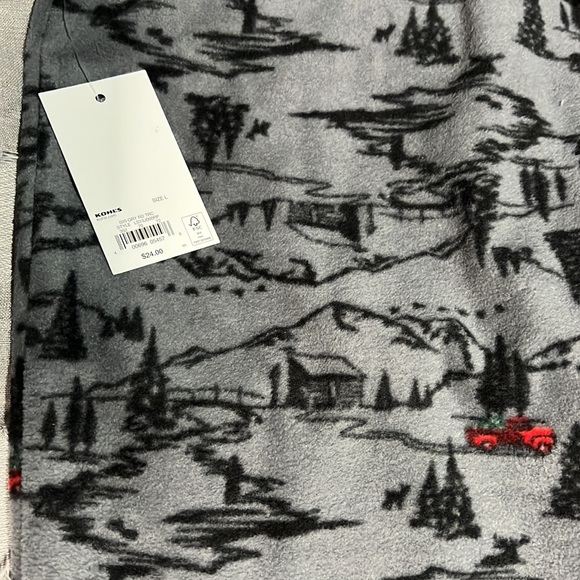 Men's Gray Sonoma Pajama Pants with Red Trucks NWT - Picture 2 of 4